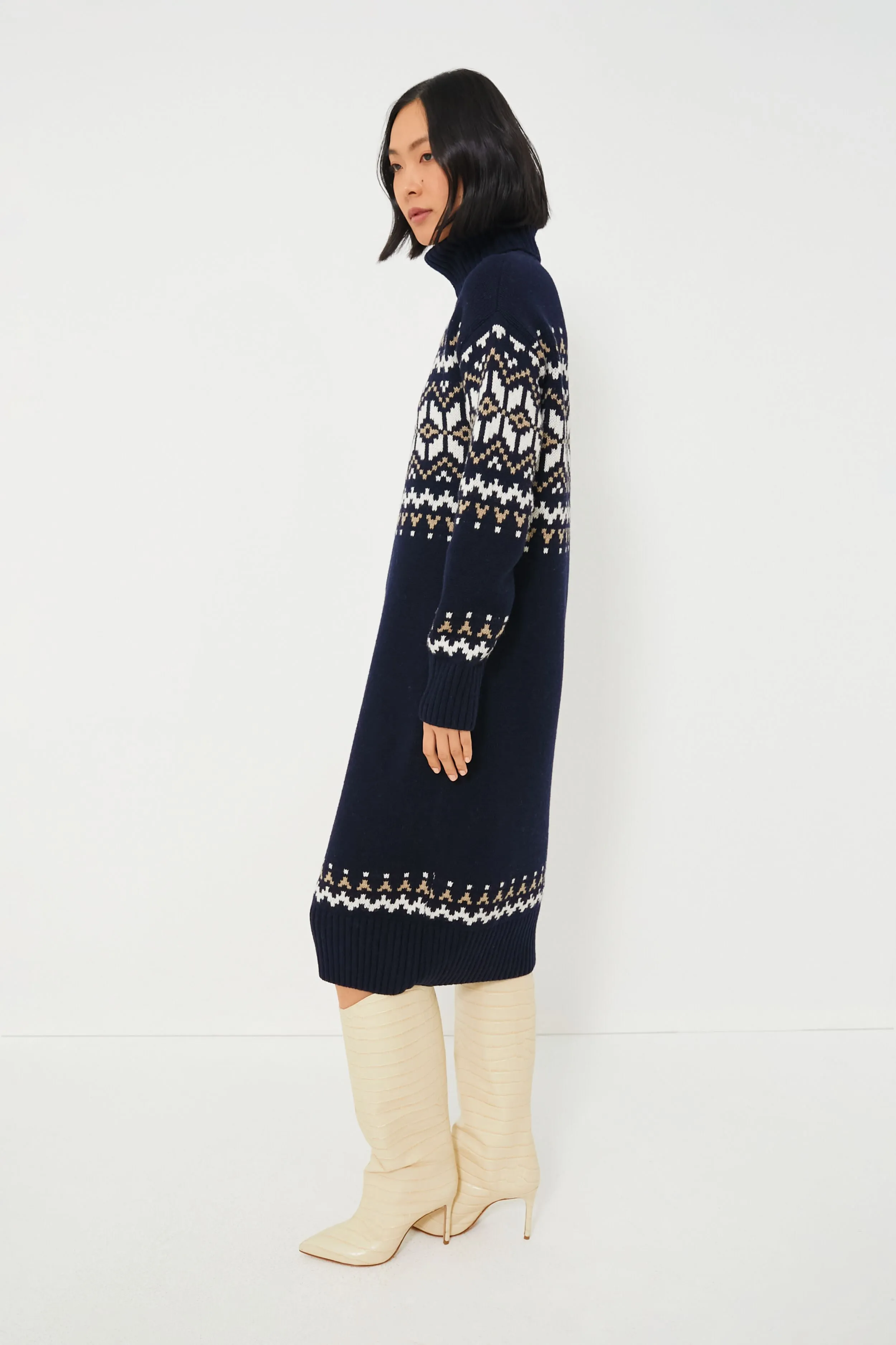 Navy Patrisse Knit Dress