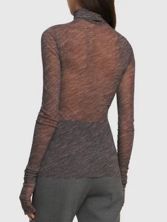 Philosophy Di Lorenzo Serafini   Stretch tulle turtleneck top 