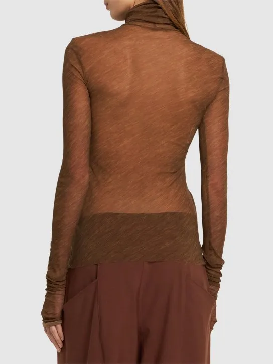 Philosophy Di Lorenzo Serafini   Stretch tulle turtleneck top 