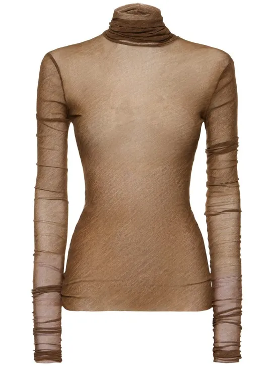 Philosophy Di Lorenzo Serafini   Stretch tulle turtleneck top 