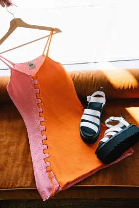 Pink   Orange Maribel Knit Dress