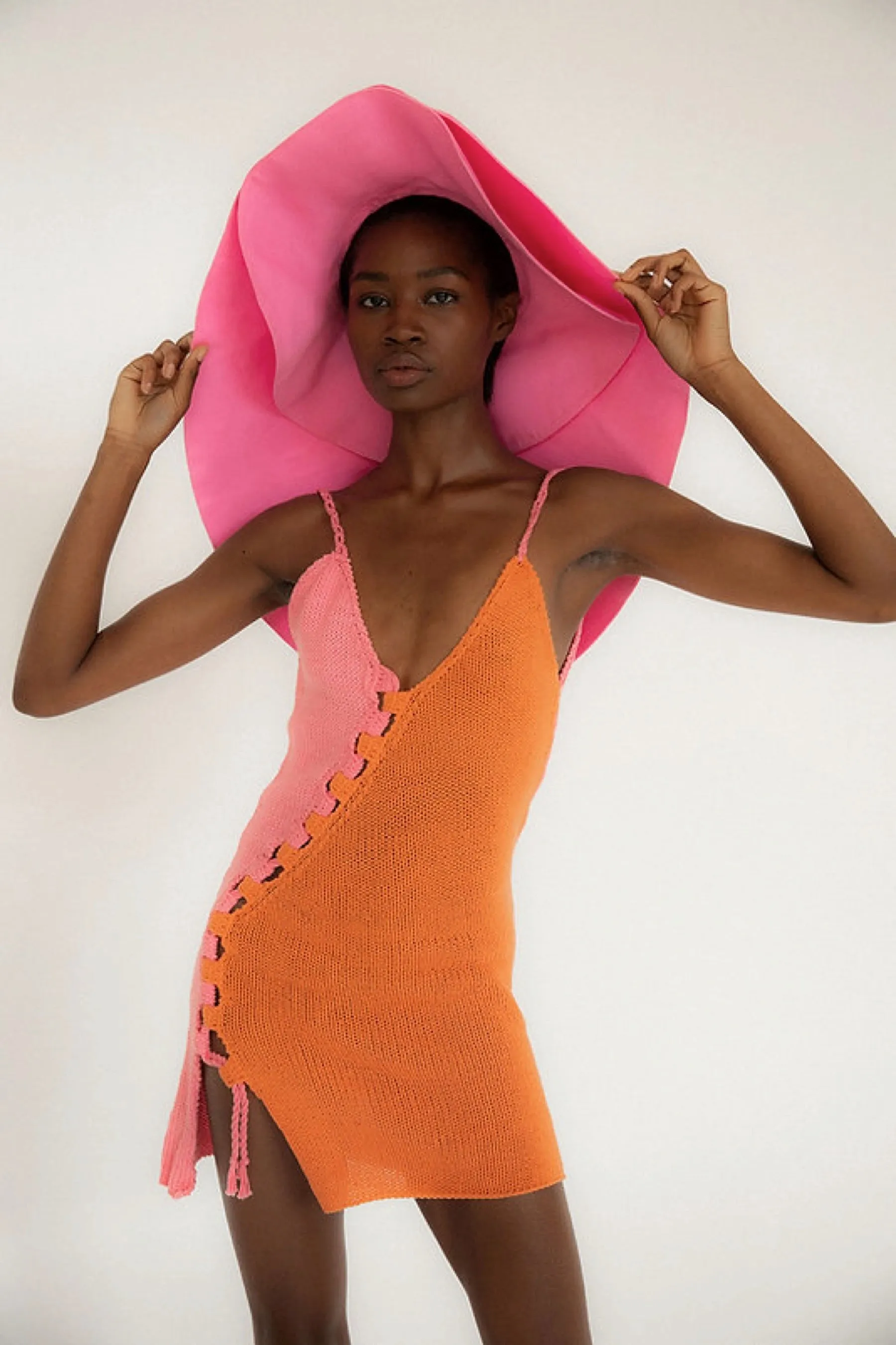 Pink   Orange Maribel Knit Dress