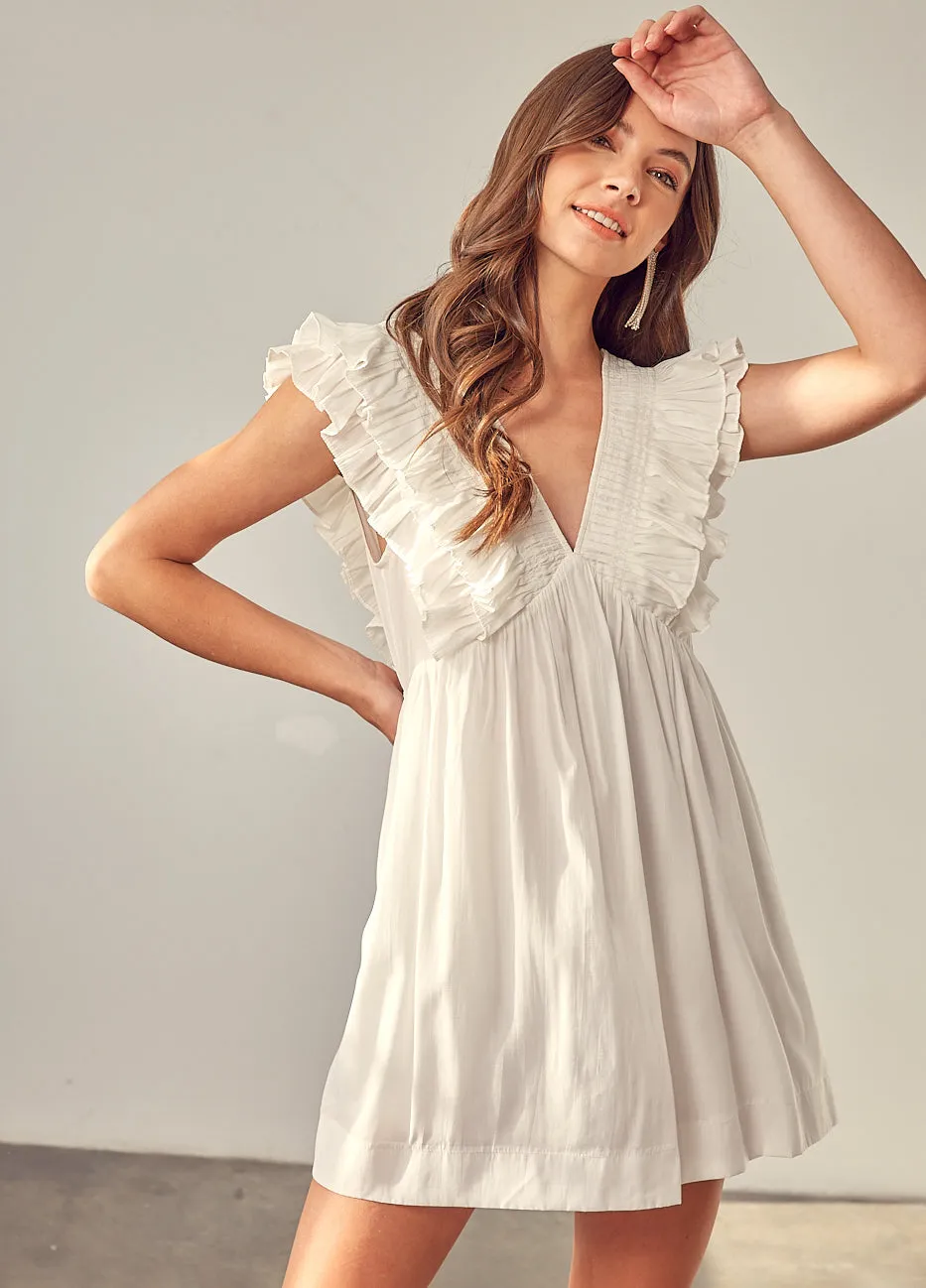 Pleated Romper Dress