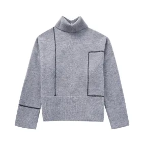 Pre Order:  Knitted Wool Turtleneck Sweater