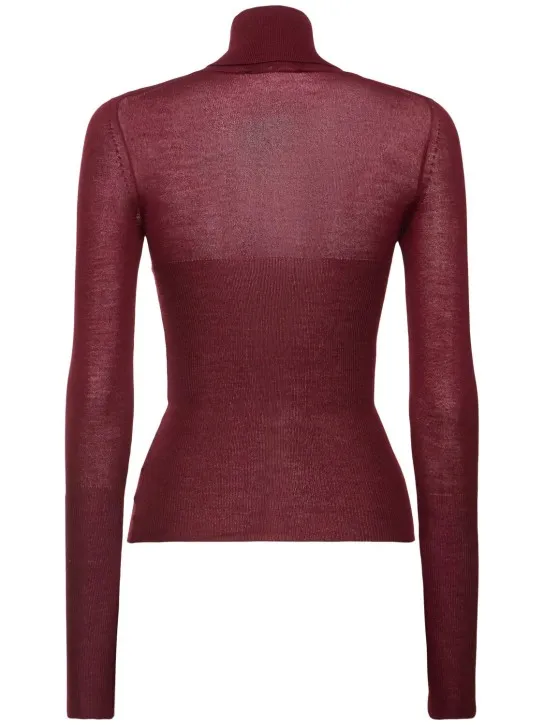 Roberto Cavalli   Silk &amp; cashmere turtleneck top 