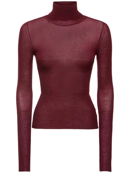 Roberto Cavalli   Silk &amp; cashmere turtleneck top 