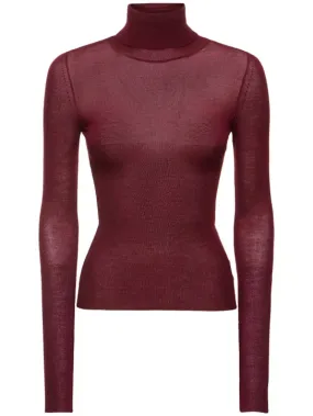 Roberto Cavalli   Silk &amp; cashmere turtleneck top 