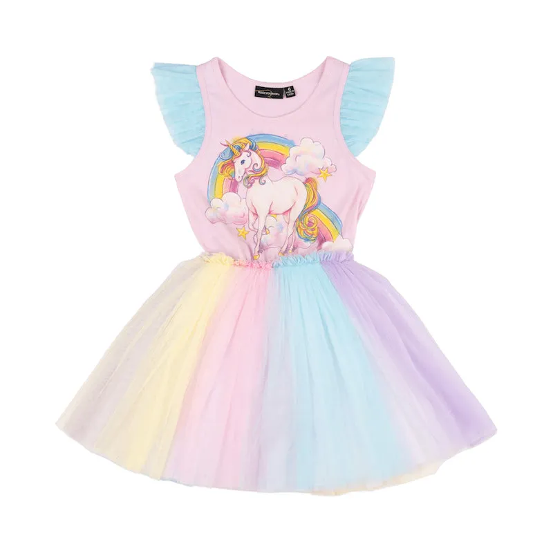 Rock Your Kid Unicorn Rrainbow Singlet Circus Dress