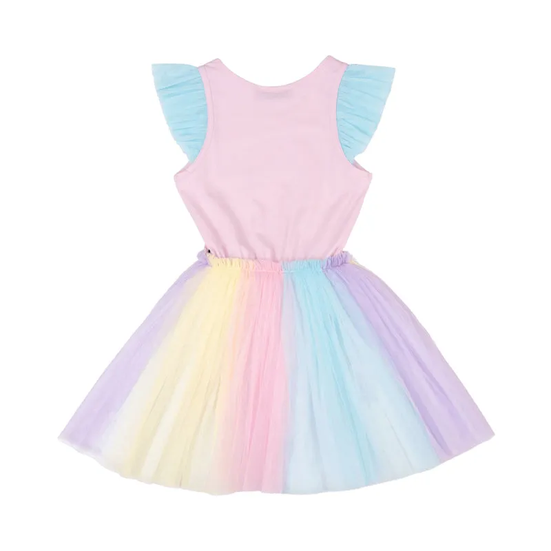 Rock Your Kid Unicorn Rrainbow Singlet Circus Dress