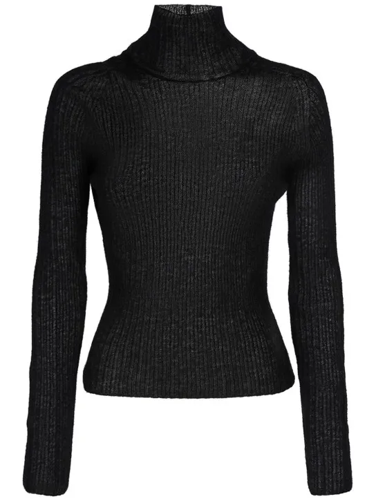 Saint Laurent   Mohair blend turtleneck sweater 