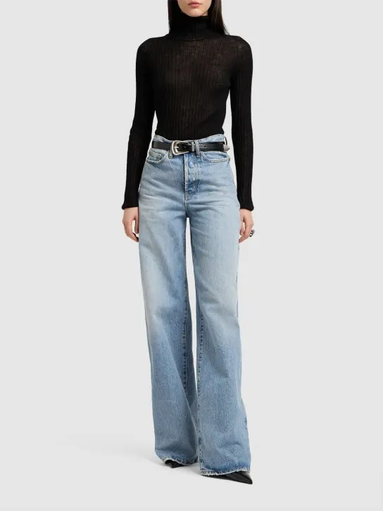 Saint Laurent   Mohair blend turtleneck sweater 