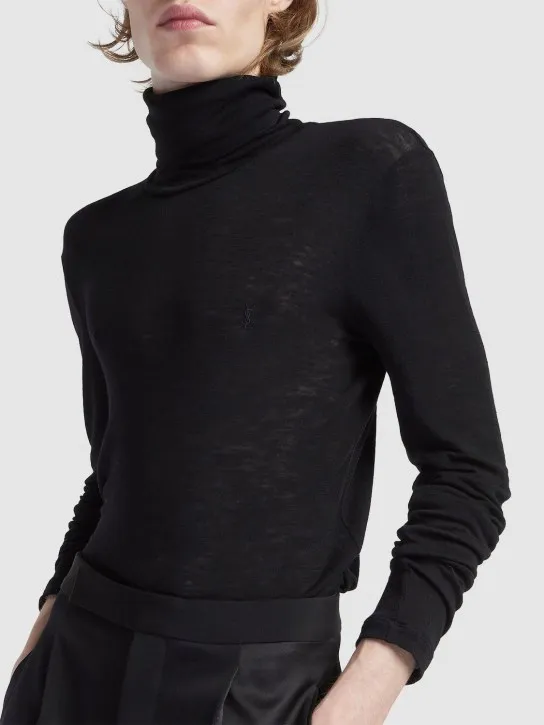 Saint Laurent   Stretch wool turtleneck 