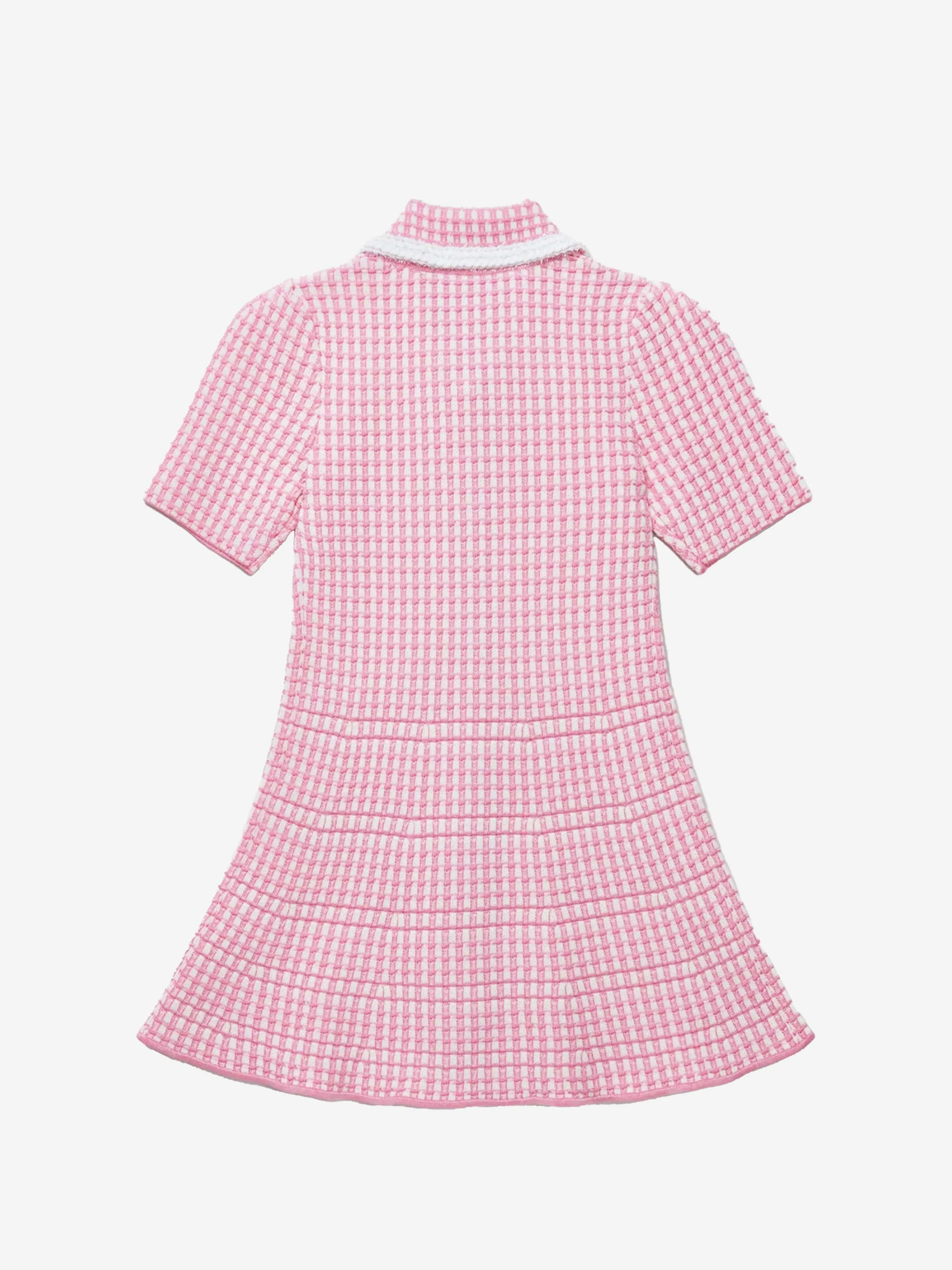 Self Portrait Girls Knit Dress in Pink