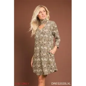 Simply Noelle Valley Twirl Dress - Olive