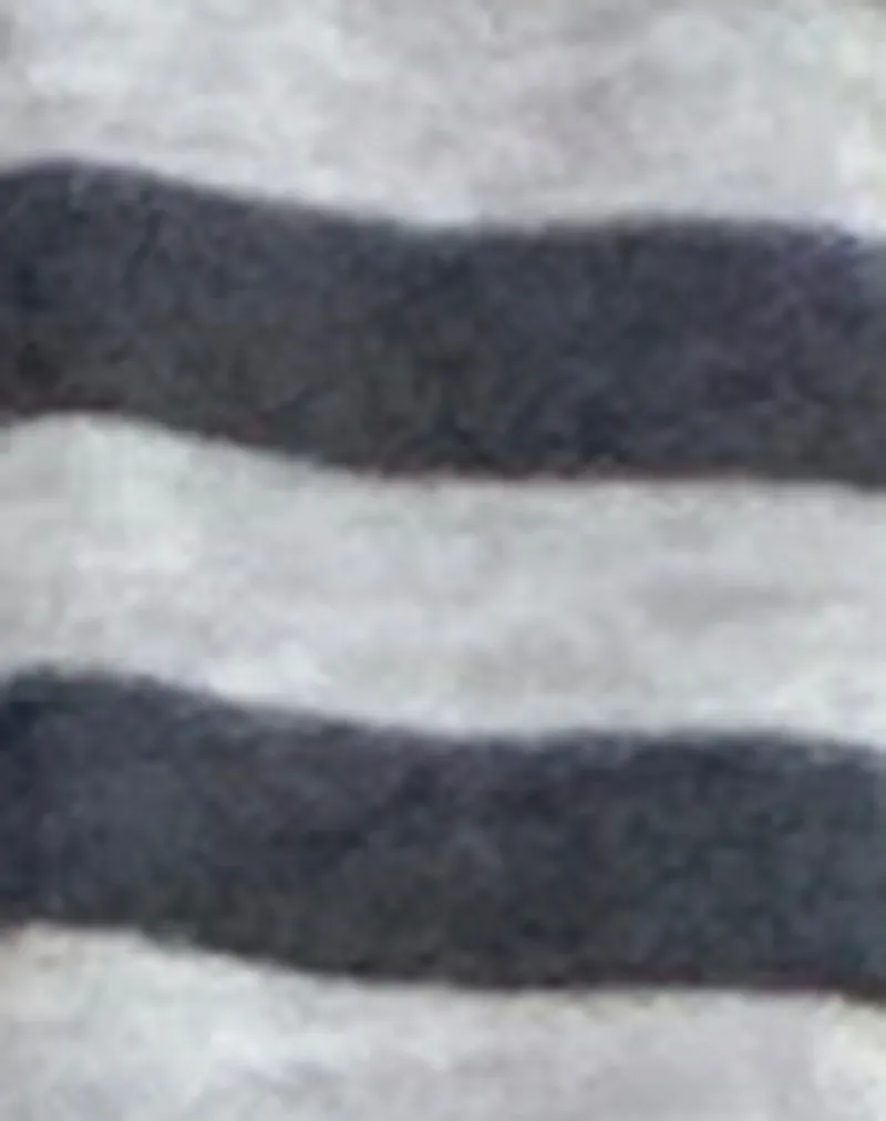 Skinny Scarf in Grey and Black Stripe