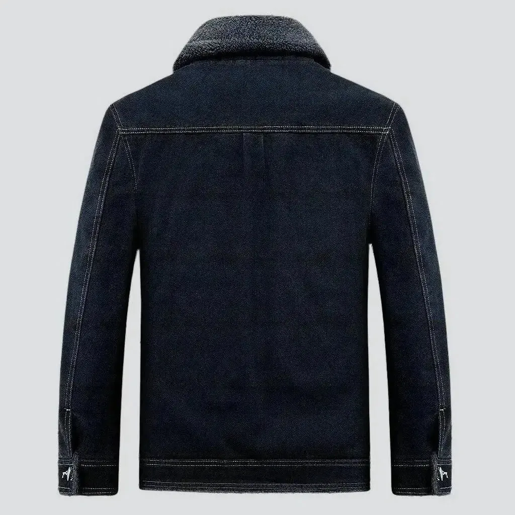 Street sherpa denim jacket
 for men