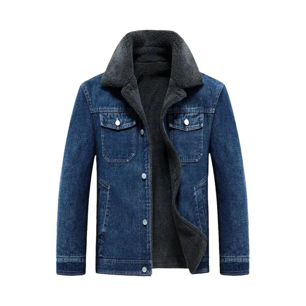 Street sherpa denim jacket
 for men