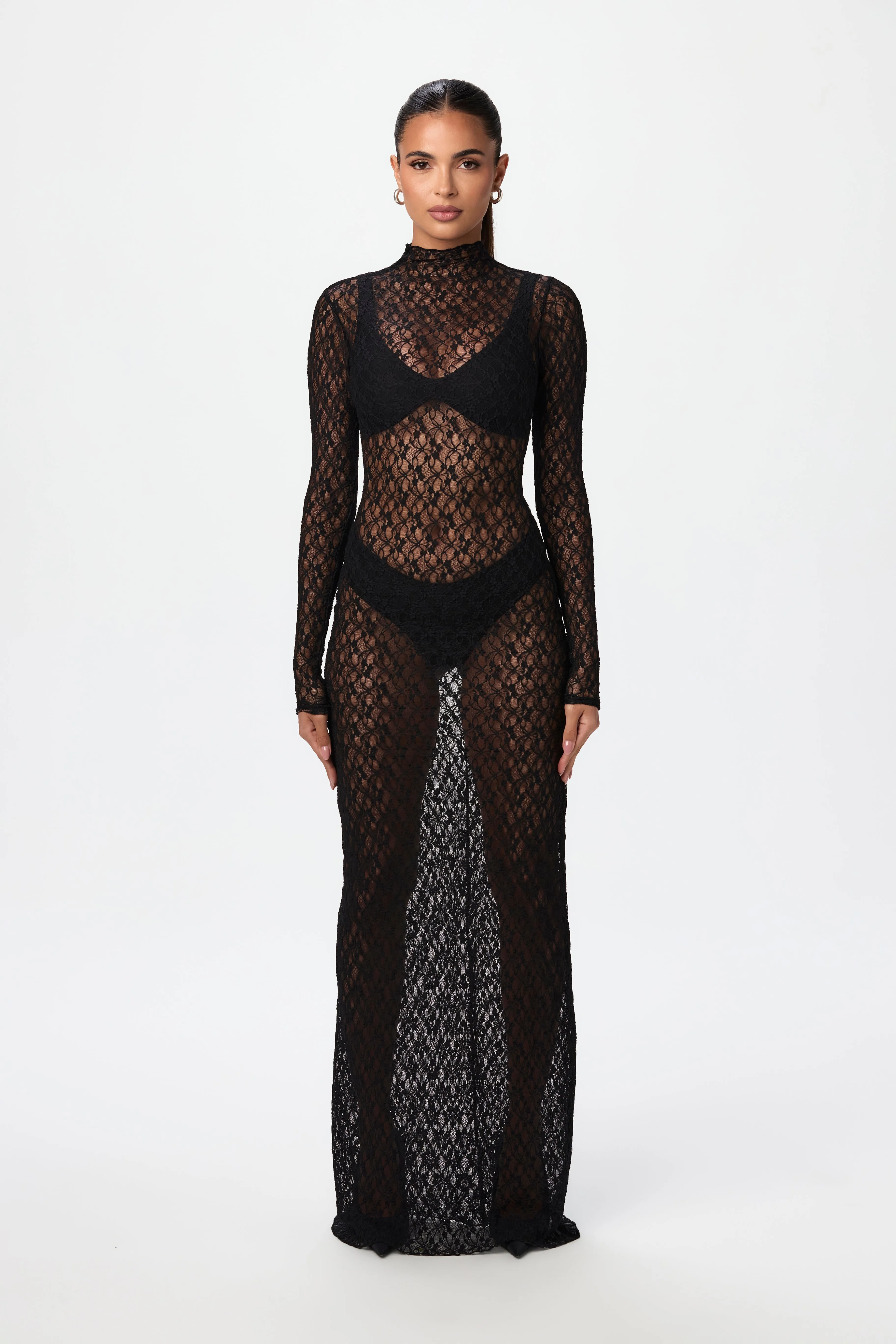 Stretch Lace Maxi Dress