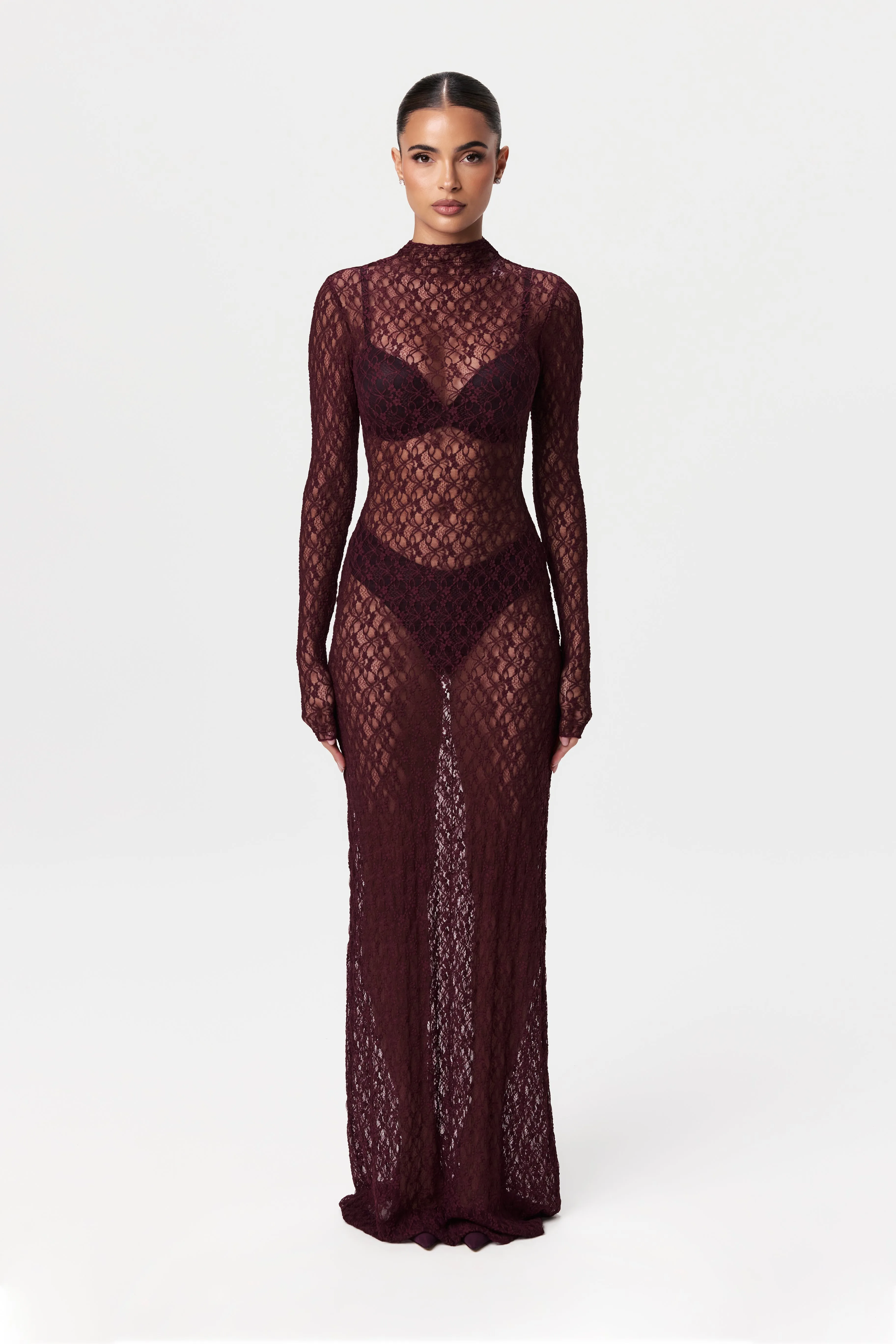 Stretch Lace Maxi Dress