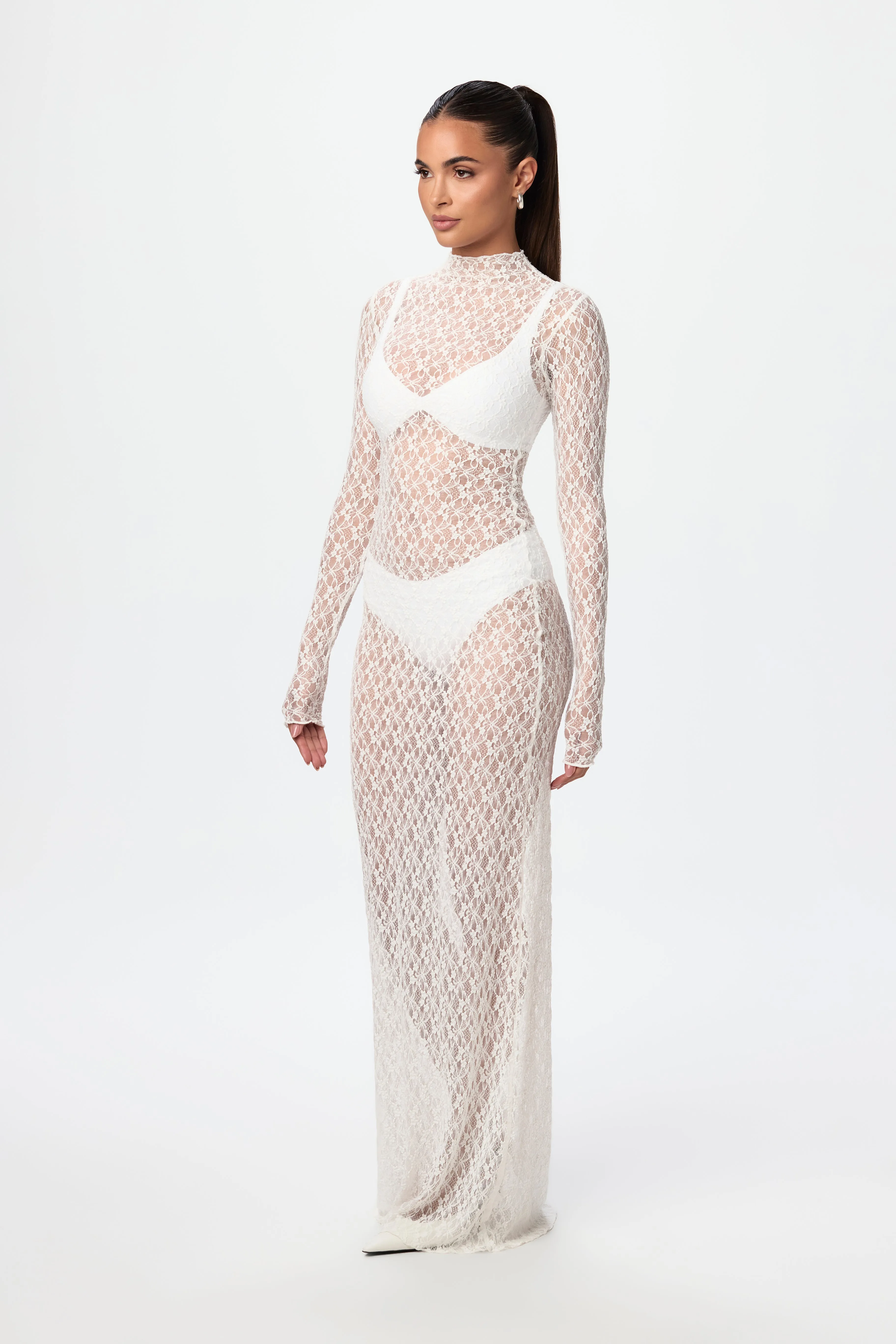 Stretch Lace Maxi Dress