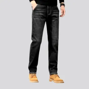 Stretchable abraded retro men's jeans