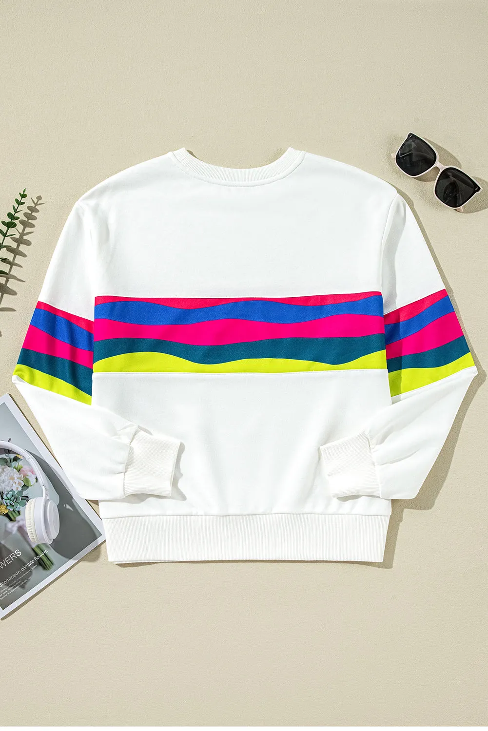 Stripe Colorblock Long Sleeve T-Shirt