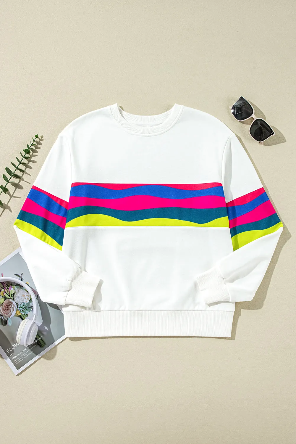 Stripe Colorblock Long Sleeve T-Shirt