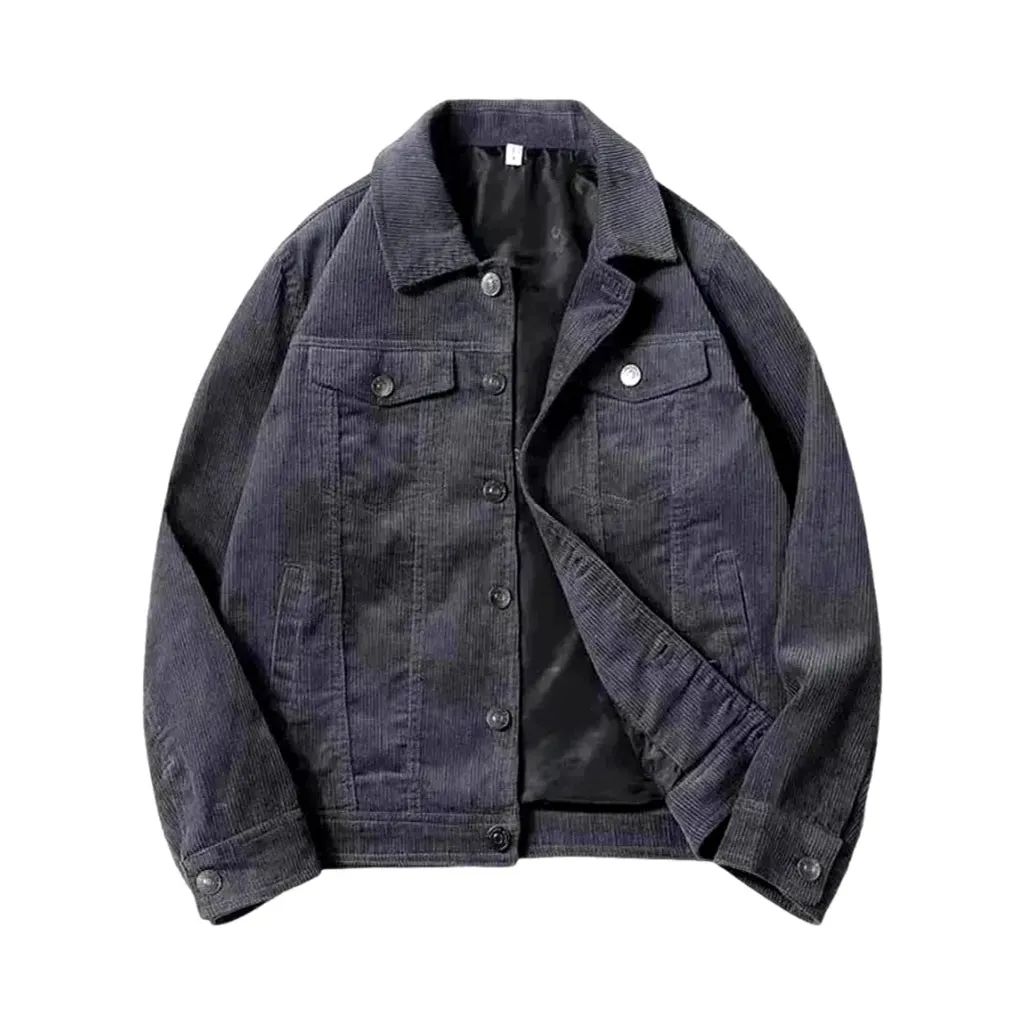 Stylish street design corduroy jacket for men