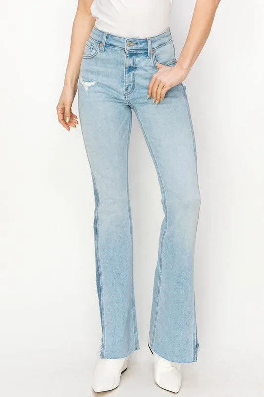 TEEK - HIGH RISE BOOT CUT SIDE PANEL JEANS