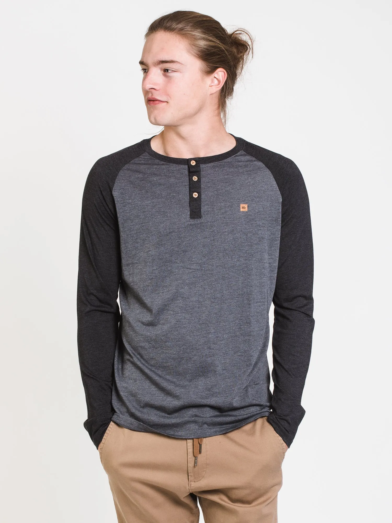 TENTREE HENLEY CLASSIC LONG SLEEVE T-SHIRT  - CLEARANCE