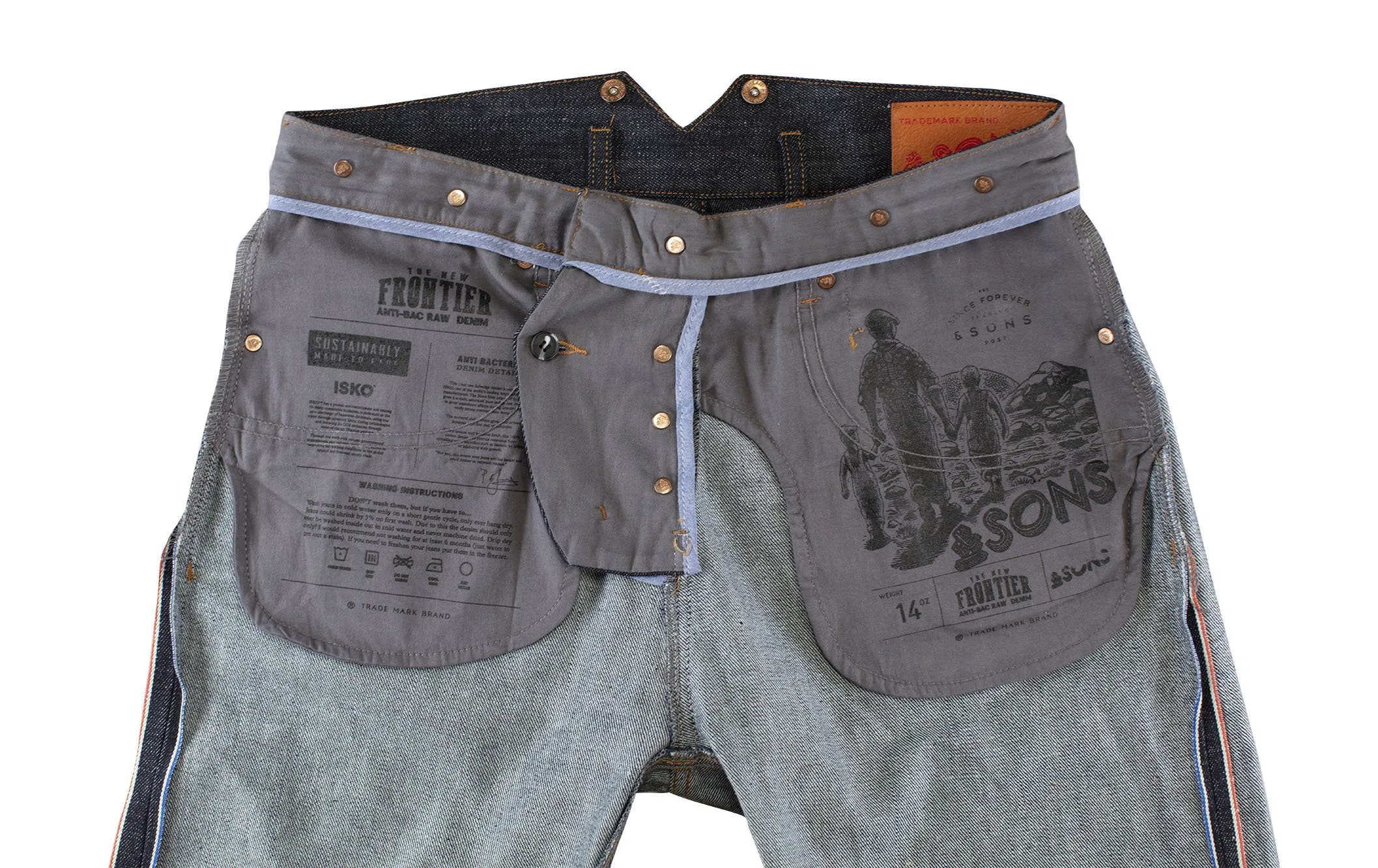 The New Frontier 14oz Selvedge Anti-bac Raw Denim Jeans