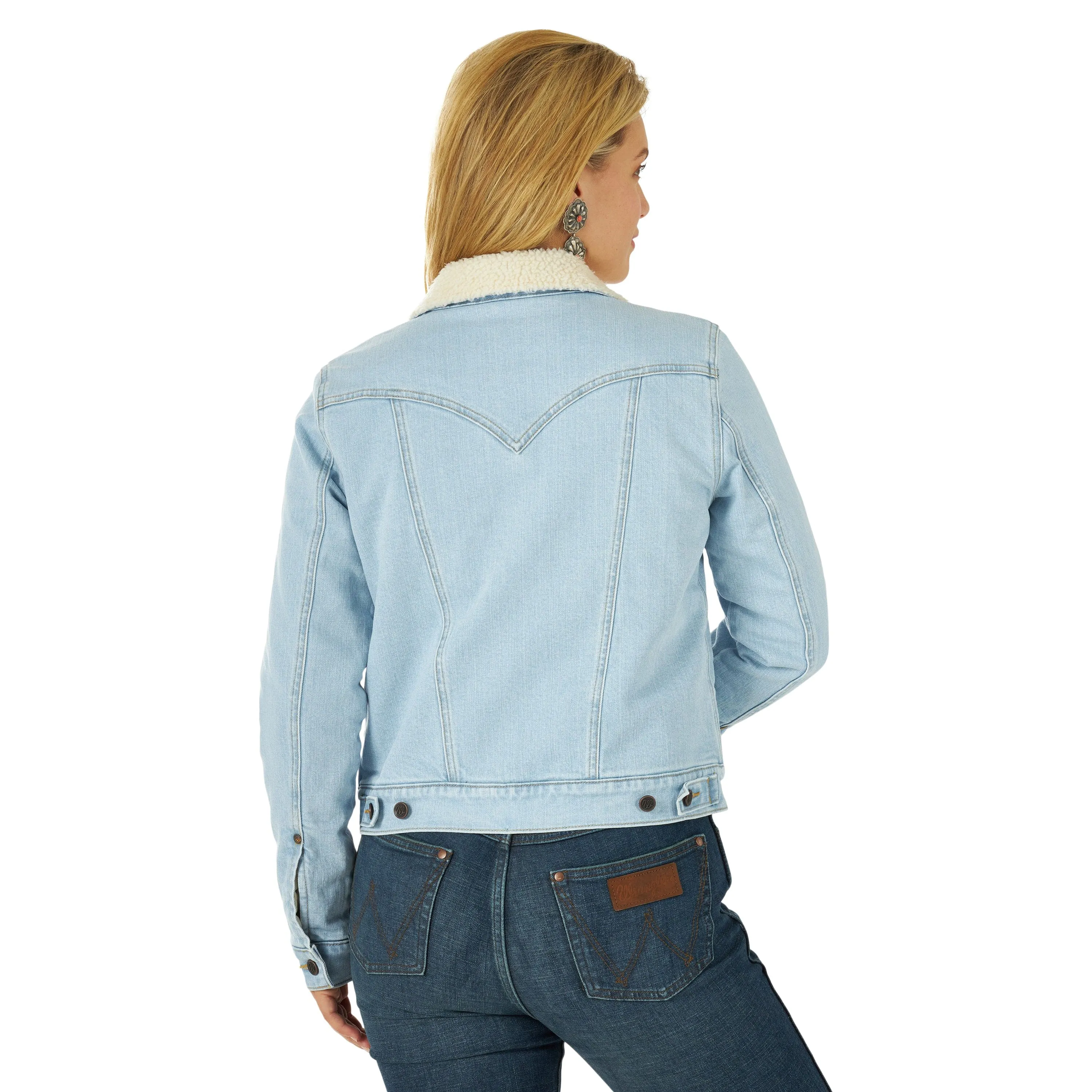 Women’s Wrangler Retro® Sherpa Lined Western Denim Jacket 112317322