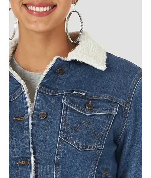 Wrangler Women's Retro® Sherpa Lined Western Denim Jacket LWJ320D