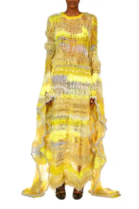 Yellow Hand Loose Knit Gown